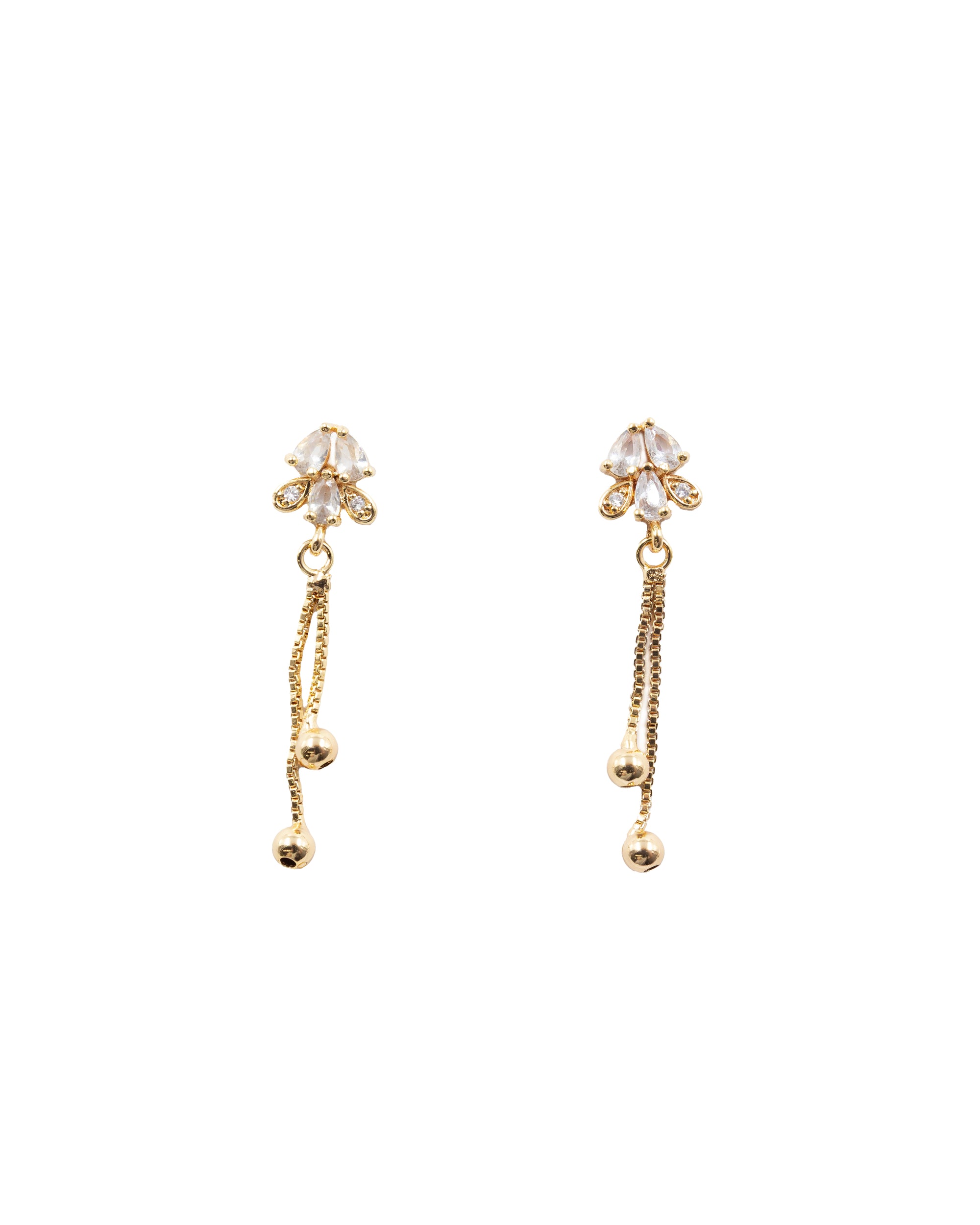 Aretes Dorados de Flor M4 Oro Laminado