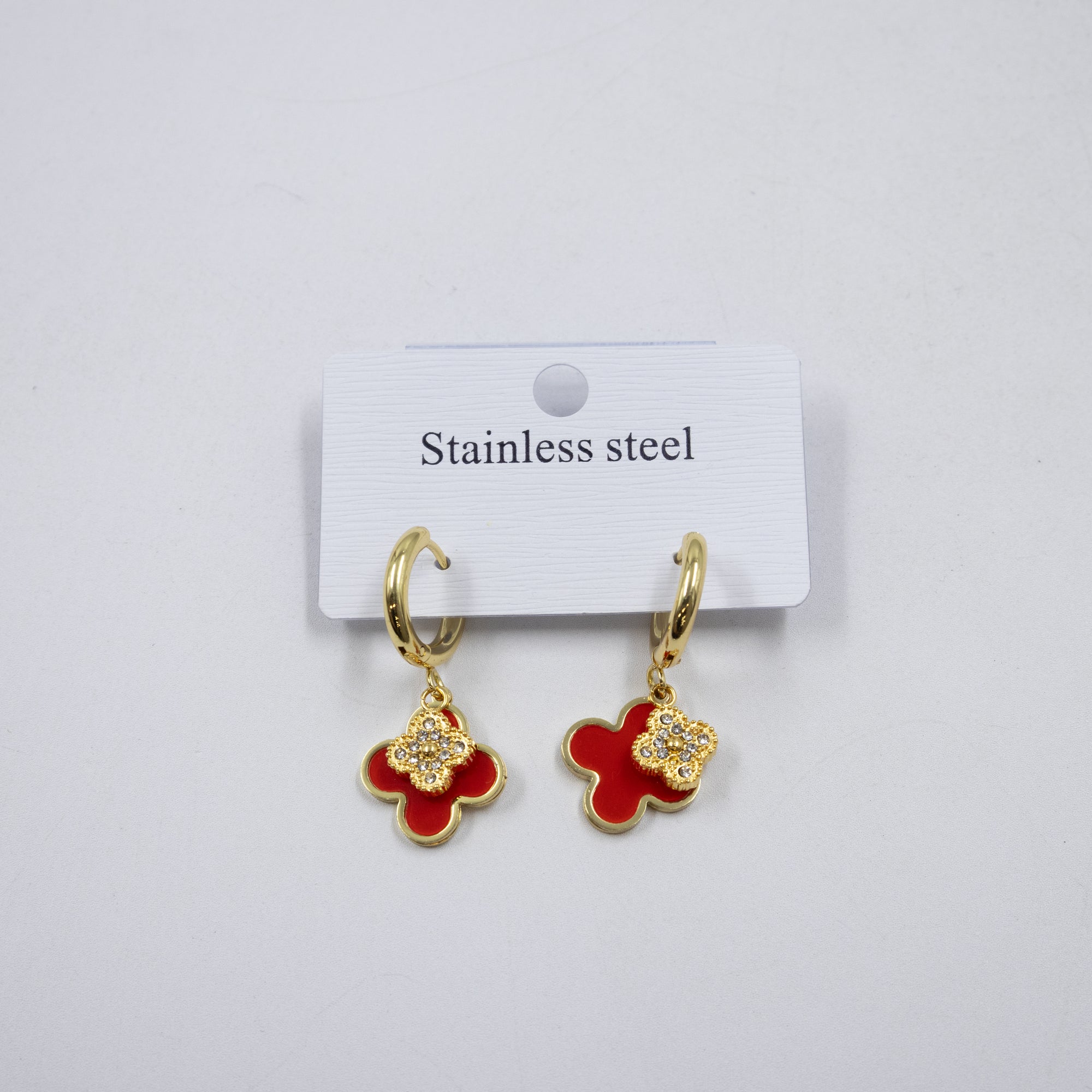 Aretes Dorados de Trebol M3 Oro Laminado