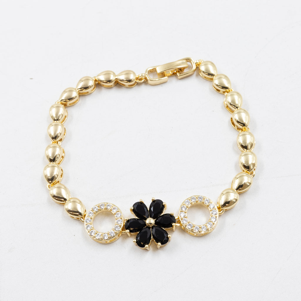 Pulseras Doradas con Piedras M10 Oro Laminado