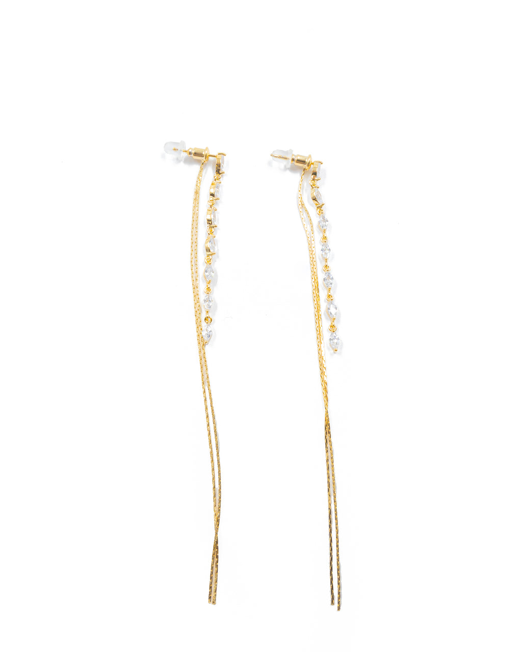 Aretes Largos Ansheli Dorados M12 Oro Laminado