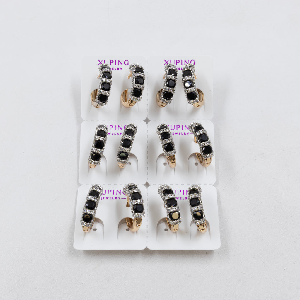 Paquete de 6 pares de Aretes Xuping Dorado M16 Oro Laminado