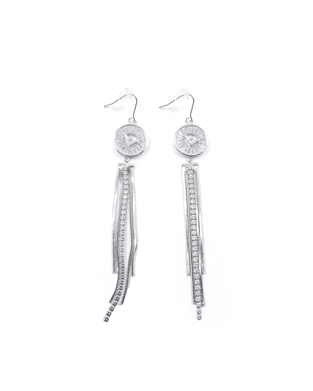 Aretes Largos Ansheli Plateados M24 Oro Laminado