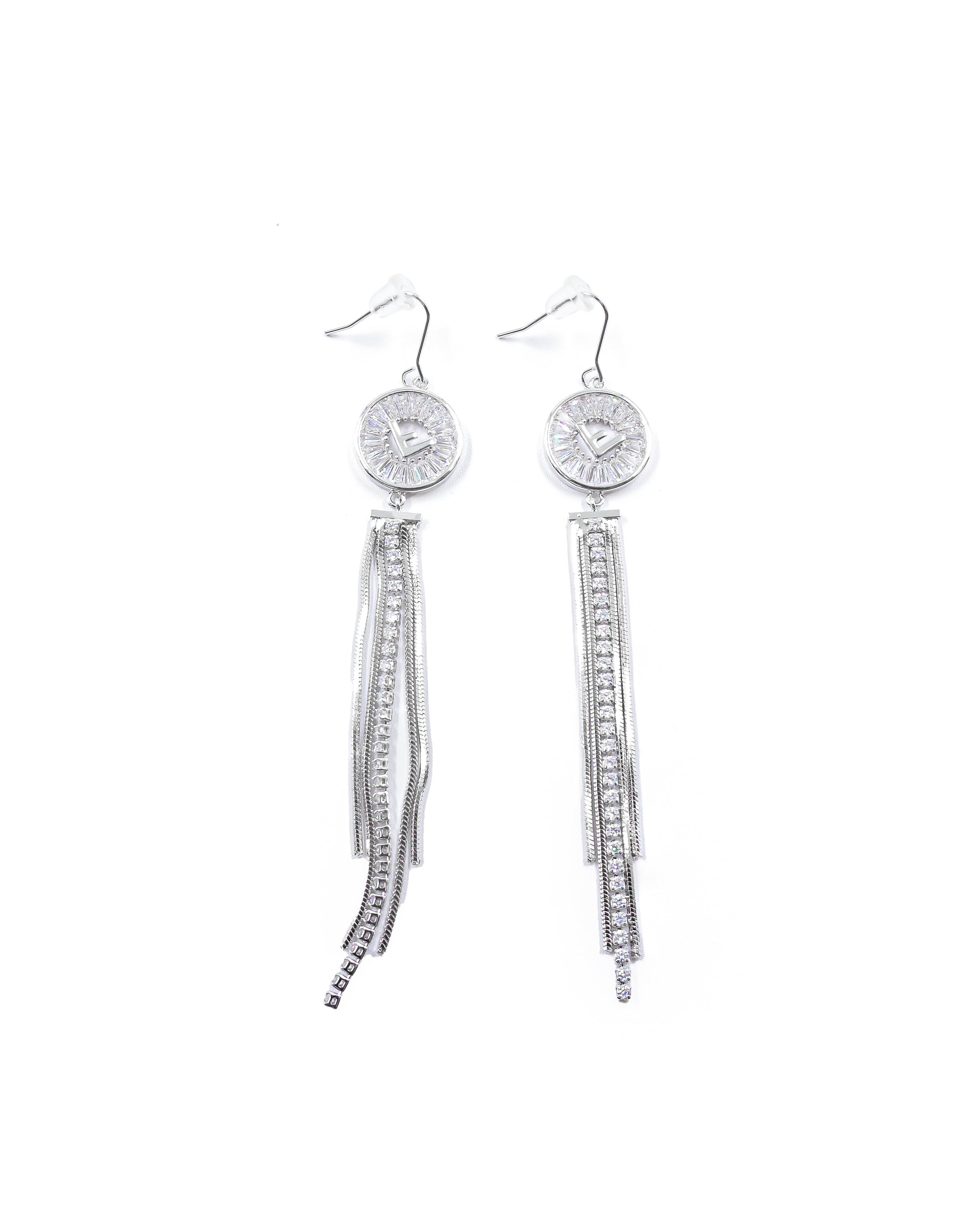Aretes Largos Ansheli Plateados M24 Oro Laminado