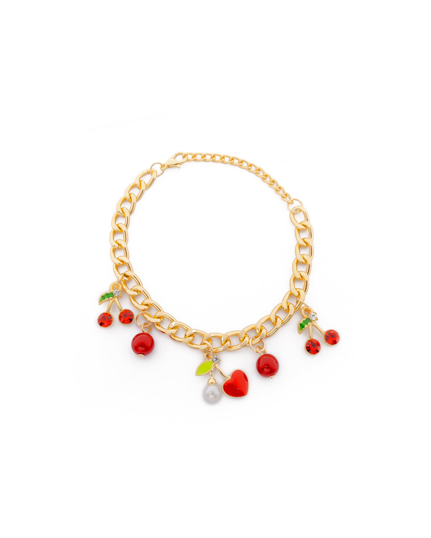 PULSERA DE CEREZA M4 ORO LAMINADO