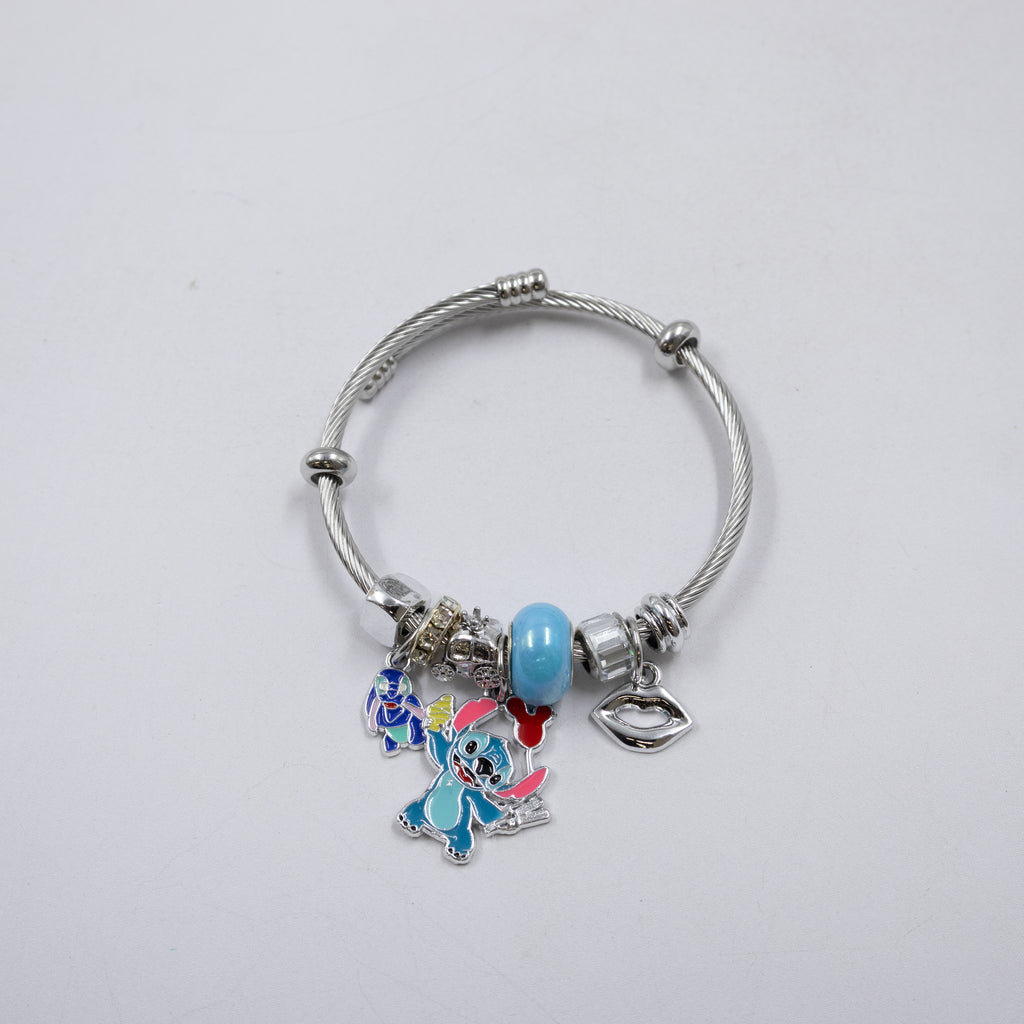 Pulsera tipo Pandora Plateados M10 Oro Laminado