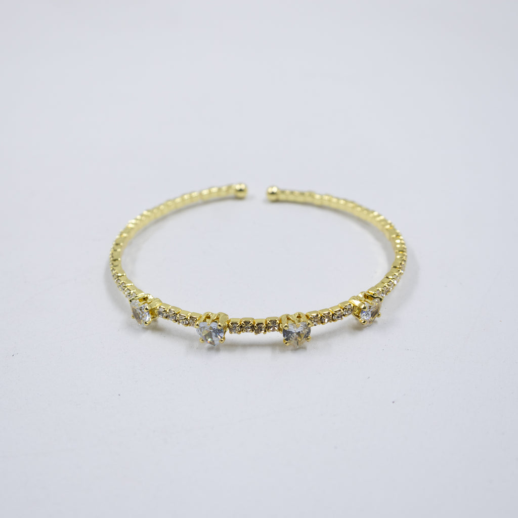 Pulseras Doradas con Piedras M7 Oro Laminado