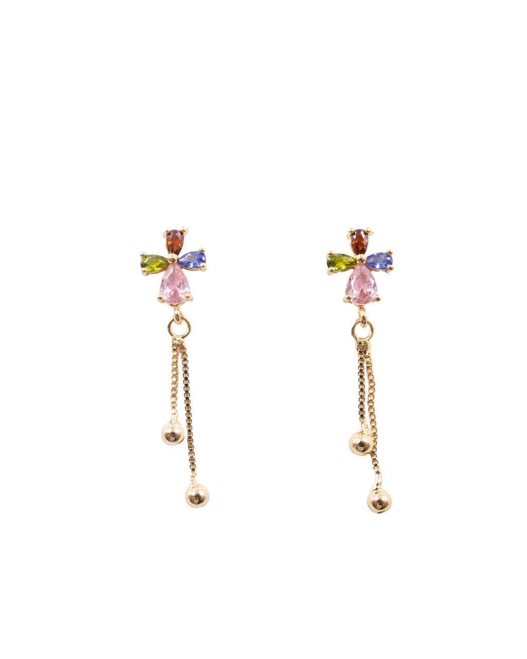 Aretes Dorados Largos M2 Oro Laminado