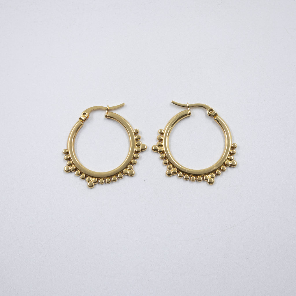 Aretes Dorados Chicos M1 Oro Laminado