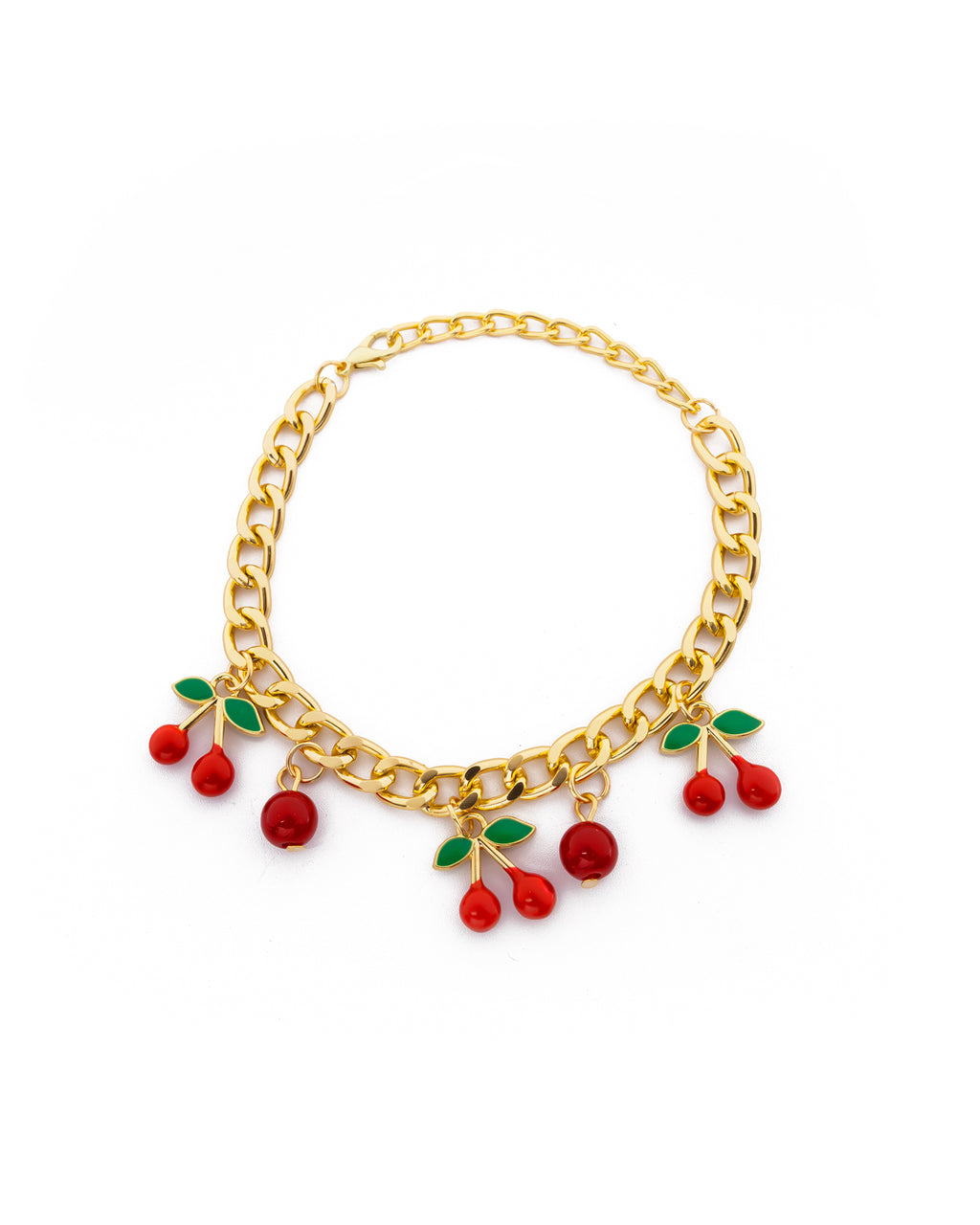 PULSERA DE CEREZA M6 ORO LAMINADO