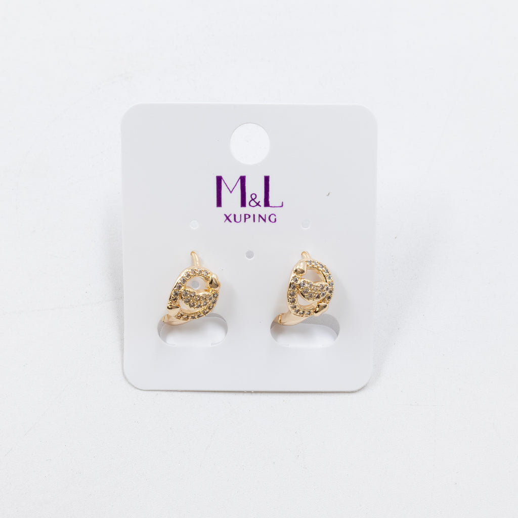 Aretes Dorados Xuping de Aro M6 Oro Laminado