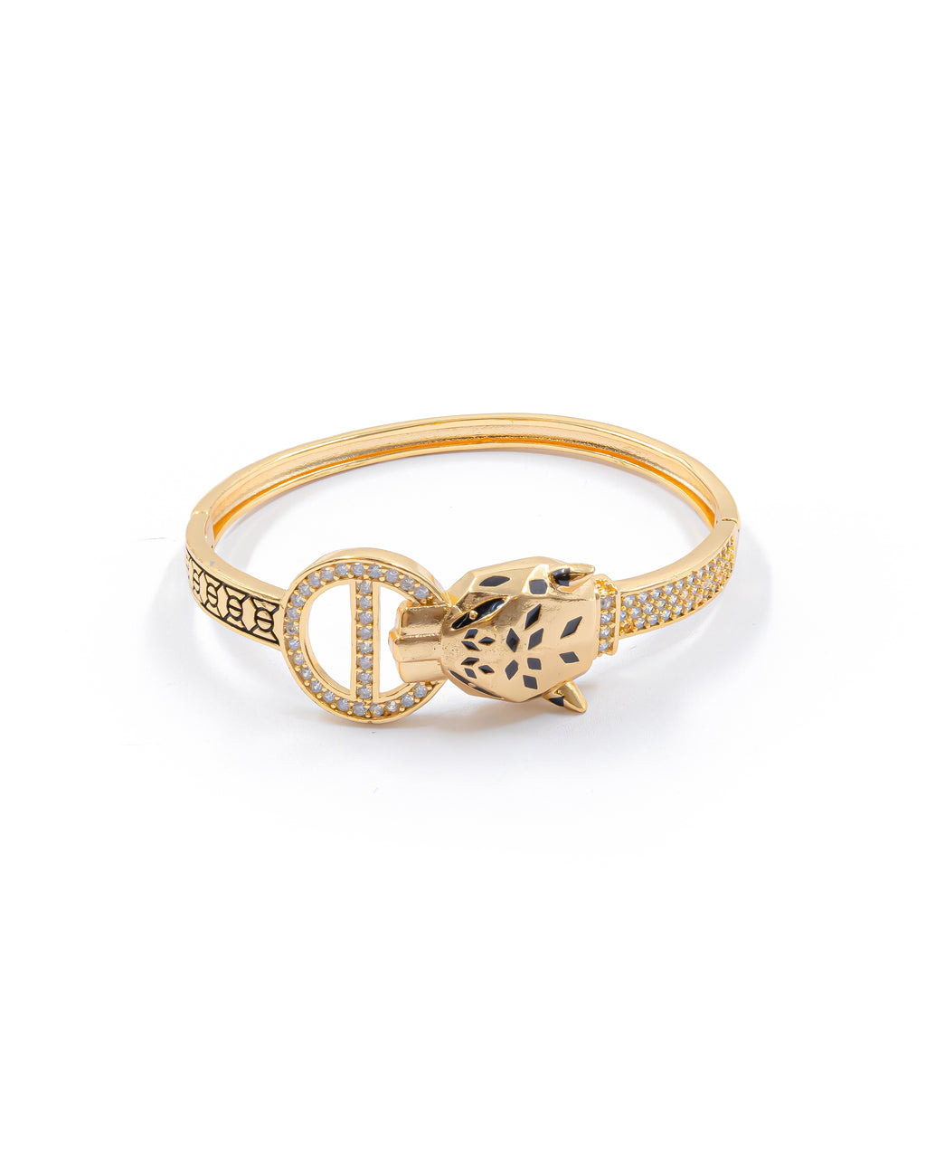 Brazalete Plateado con Piedras M10 Oro Laminado