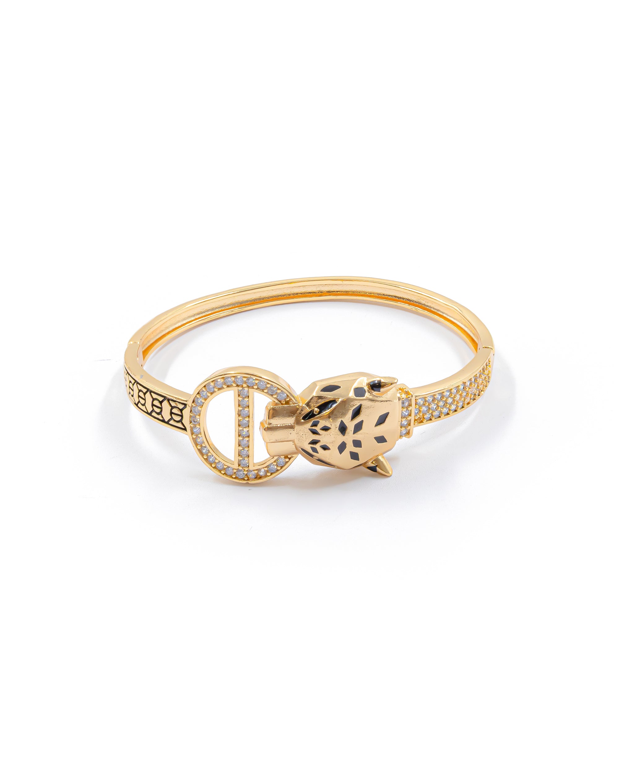 Brazalete Plateado con Piedras M10 Oro Laminado