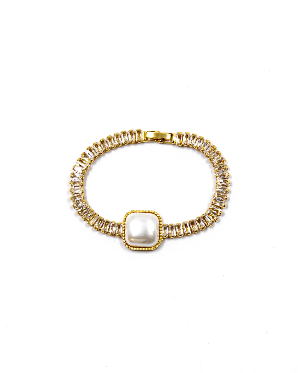 Pulsera dorada de piedras con piedra - M3 Oro Laminado