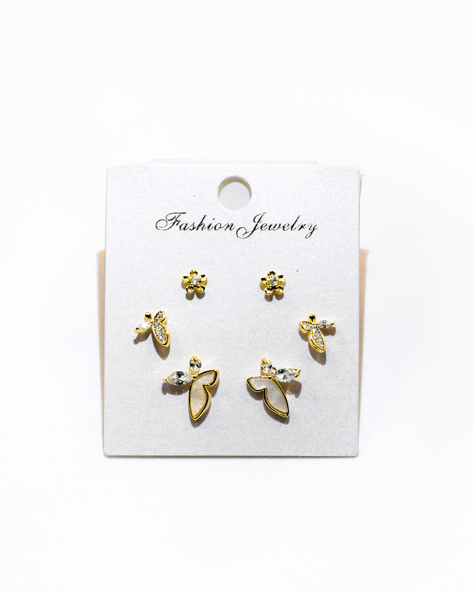Set Aretes X3 - M4 Oro Laminado