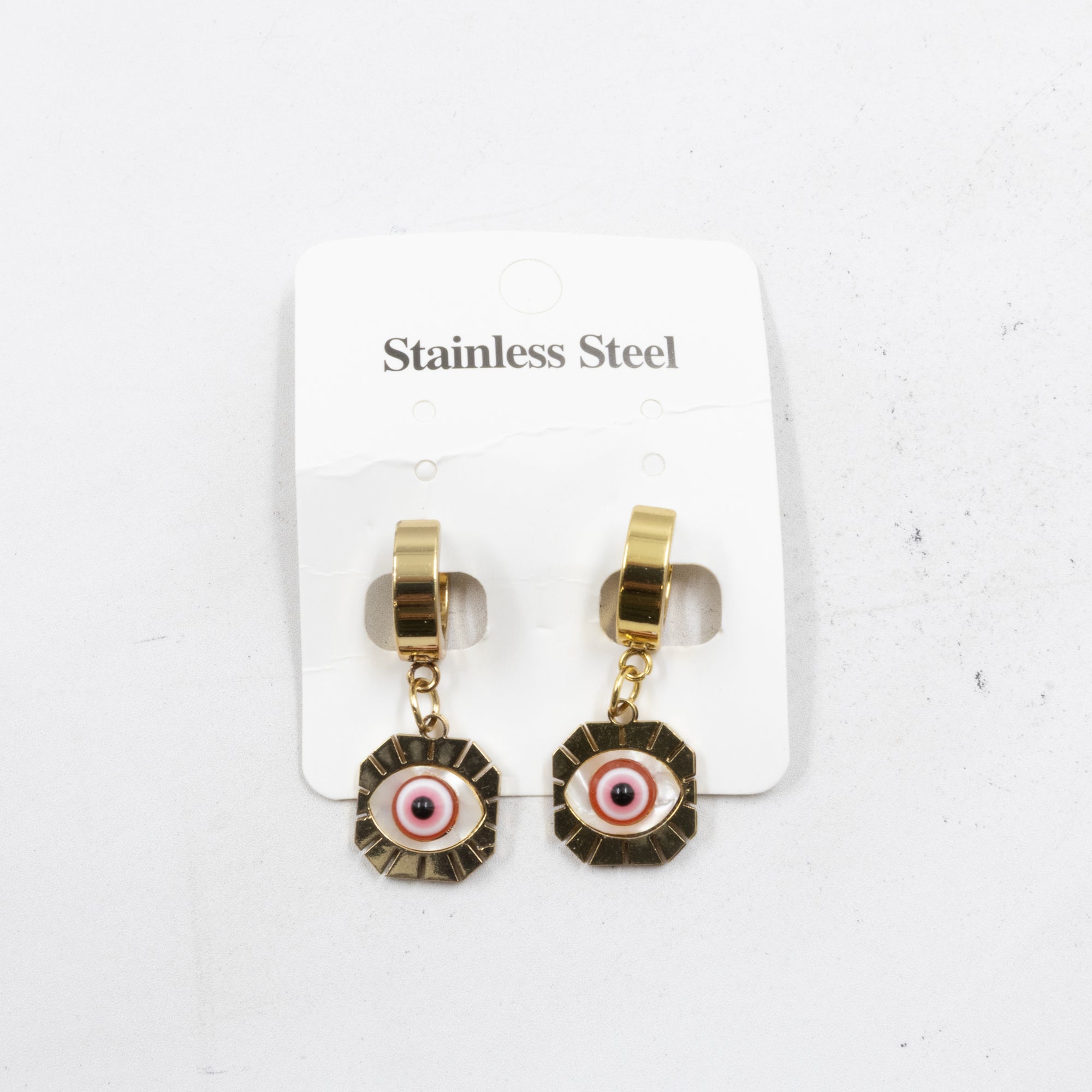 Aretes Dorados de Ojo Turco M1 Oro Laminado