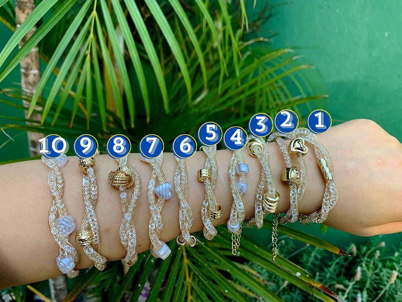 Pulsera Malla Dorada M7 Oro Laminado