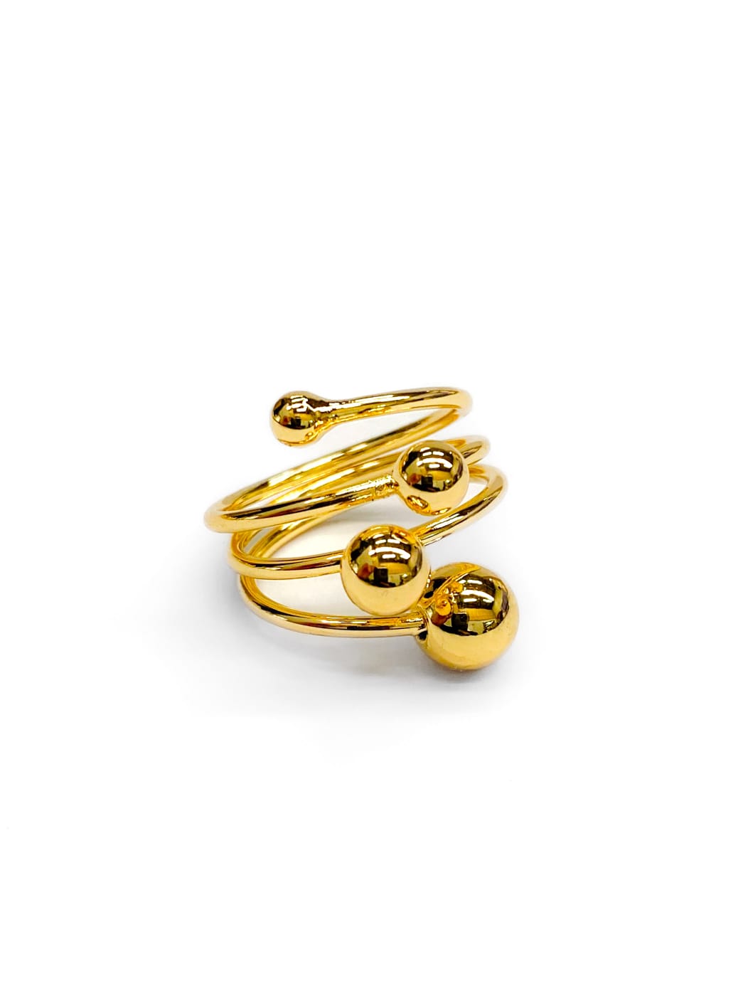 Anillo Dorado Liso Ajustable Oro Laminado