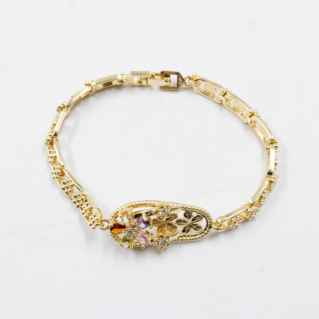 Pulseras Doradas con Piedras M3 Oro Laminado