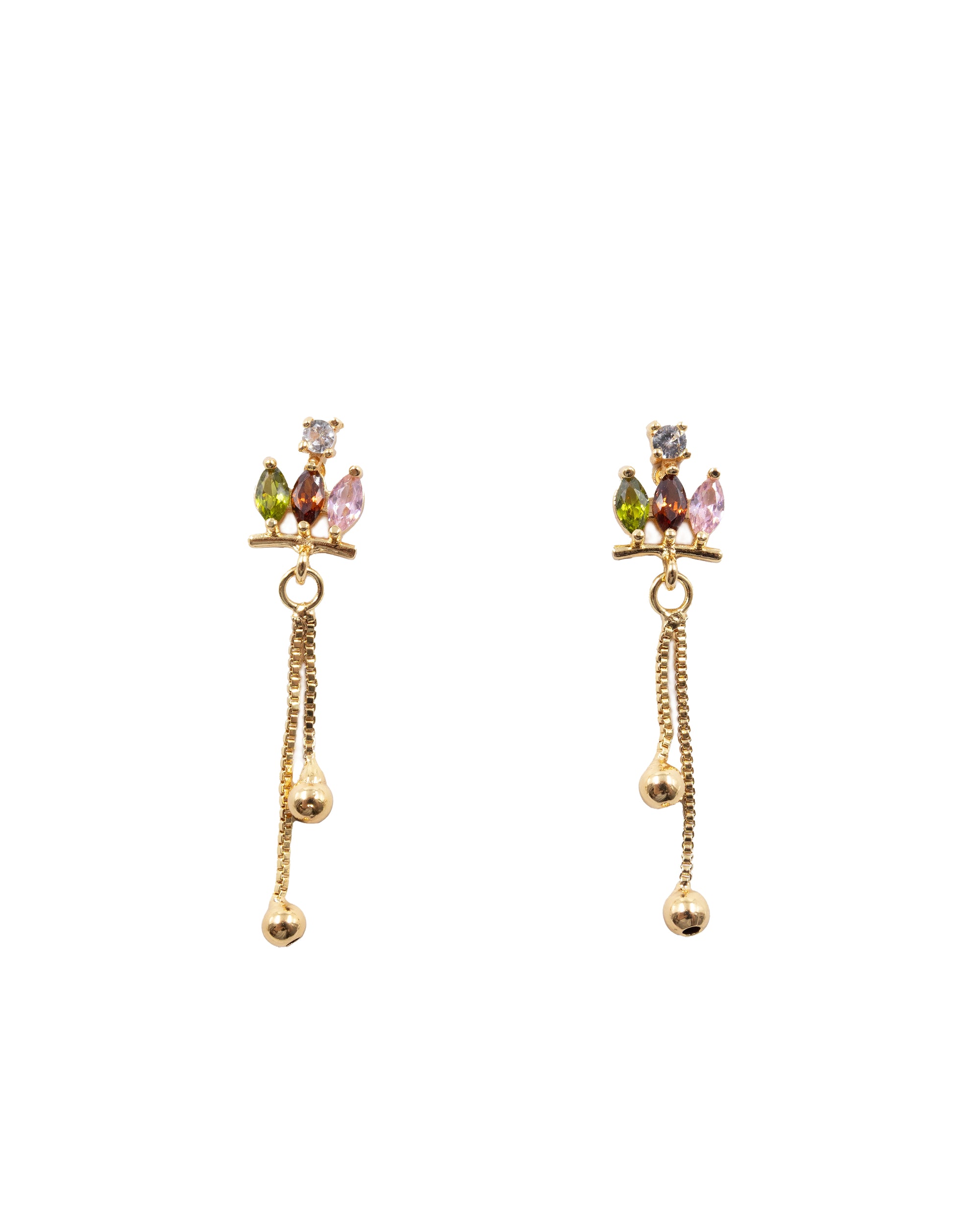 Aretes Dorados Largos M3 Oro Laminado