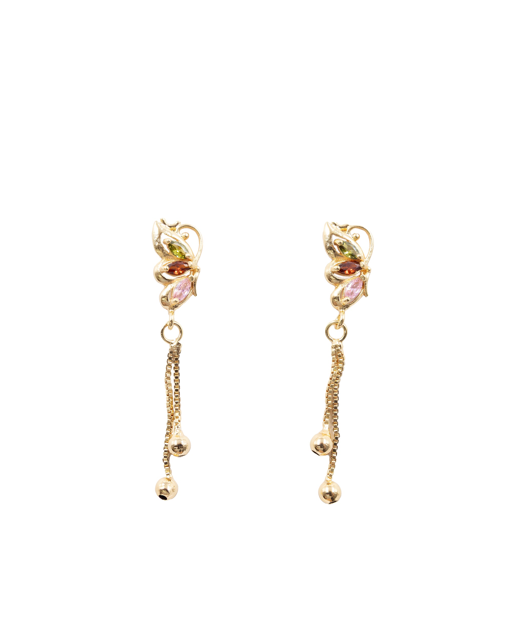 Aretes Dorados Largos M1 Oro Laminado