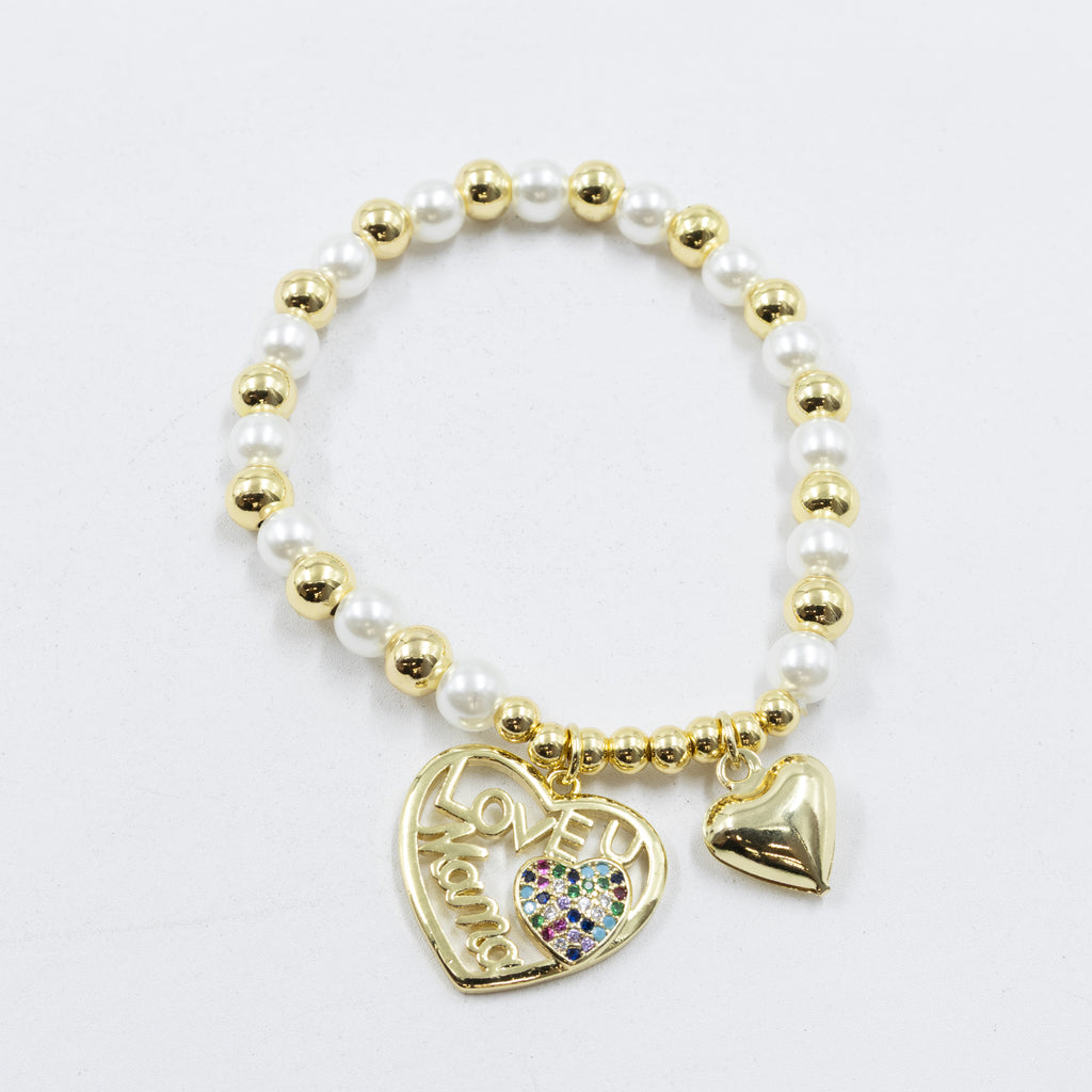 Pulsera con dije de Mamá M2 Oro Laminado 05/03/26