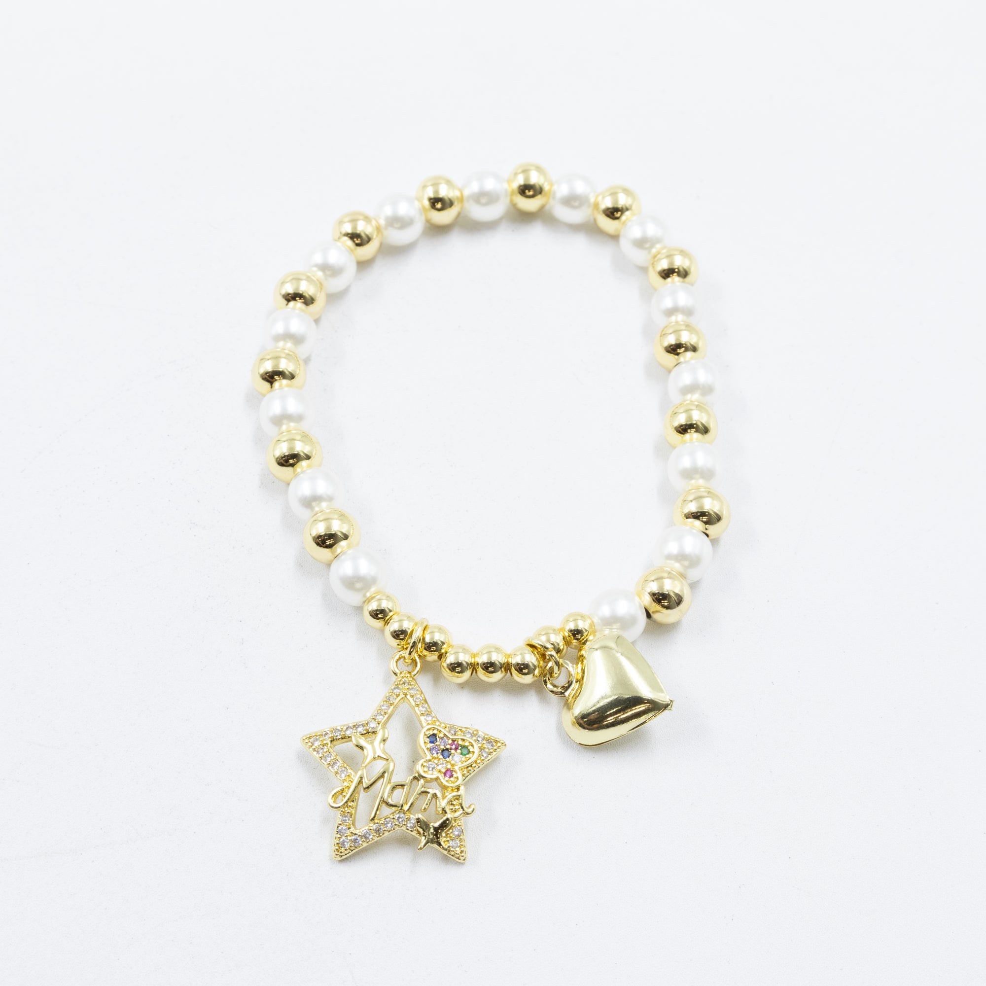 Pulsera con dije de Mamá M3 Oro Laminado 05/03/26