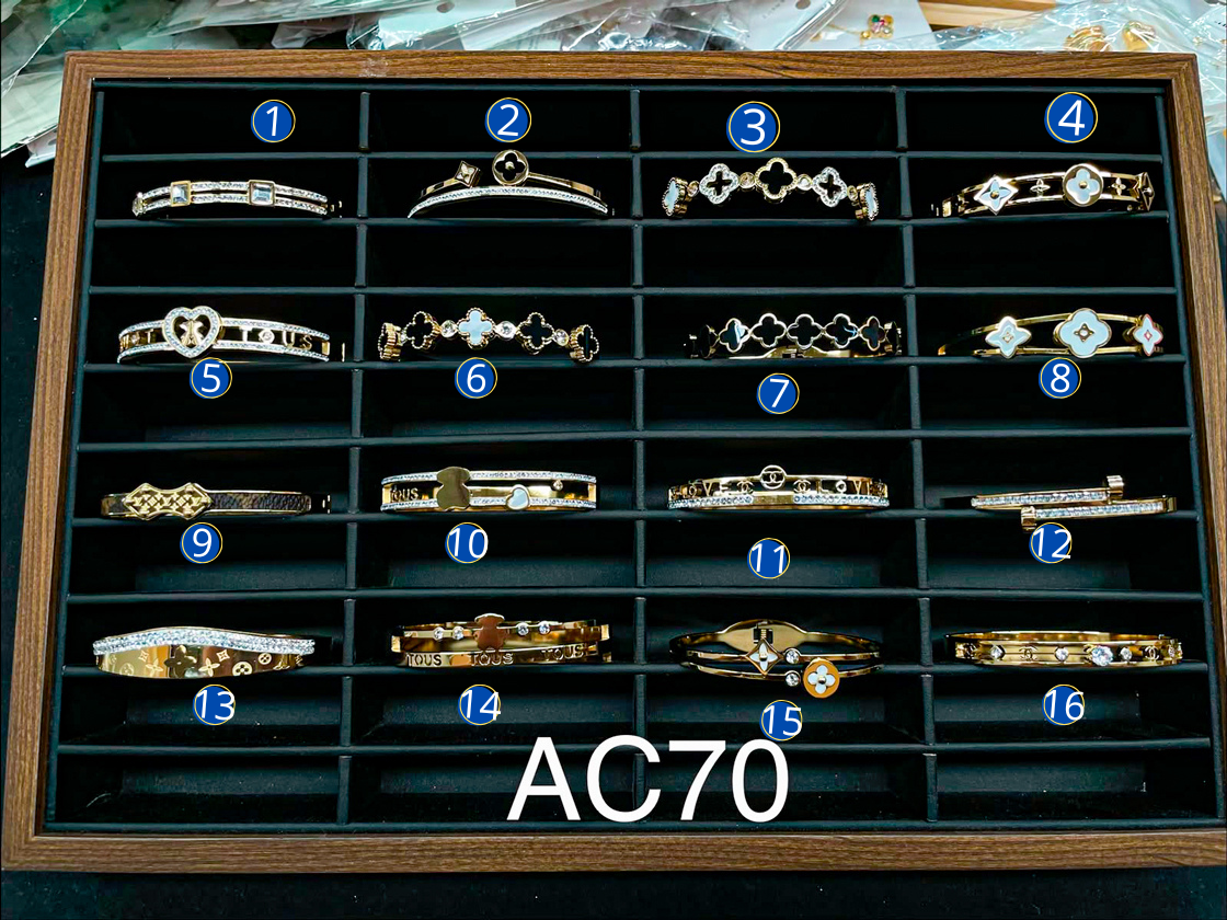Brazalete dorado M9 Acero Inoxidable