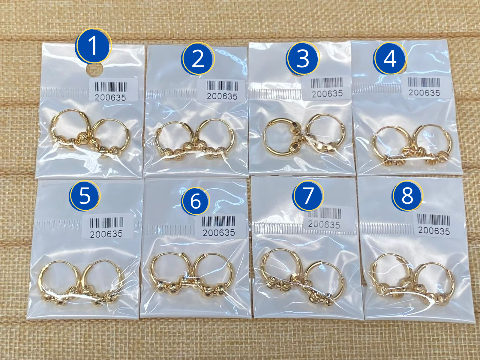 ARETES DORADOS M3 - Oro Laminado