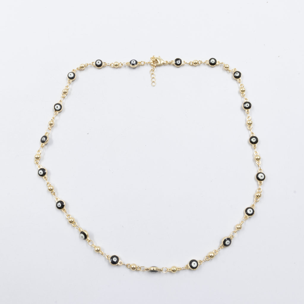 Collar Dorado de Ojo Turco M1 Oro Laminado