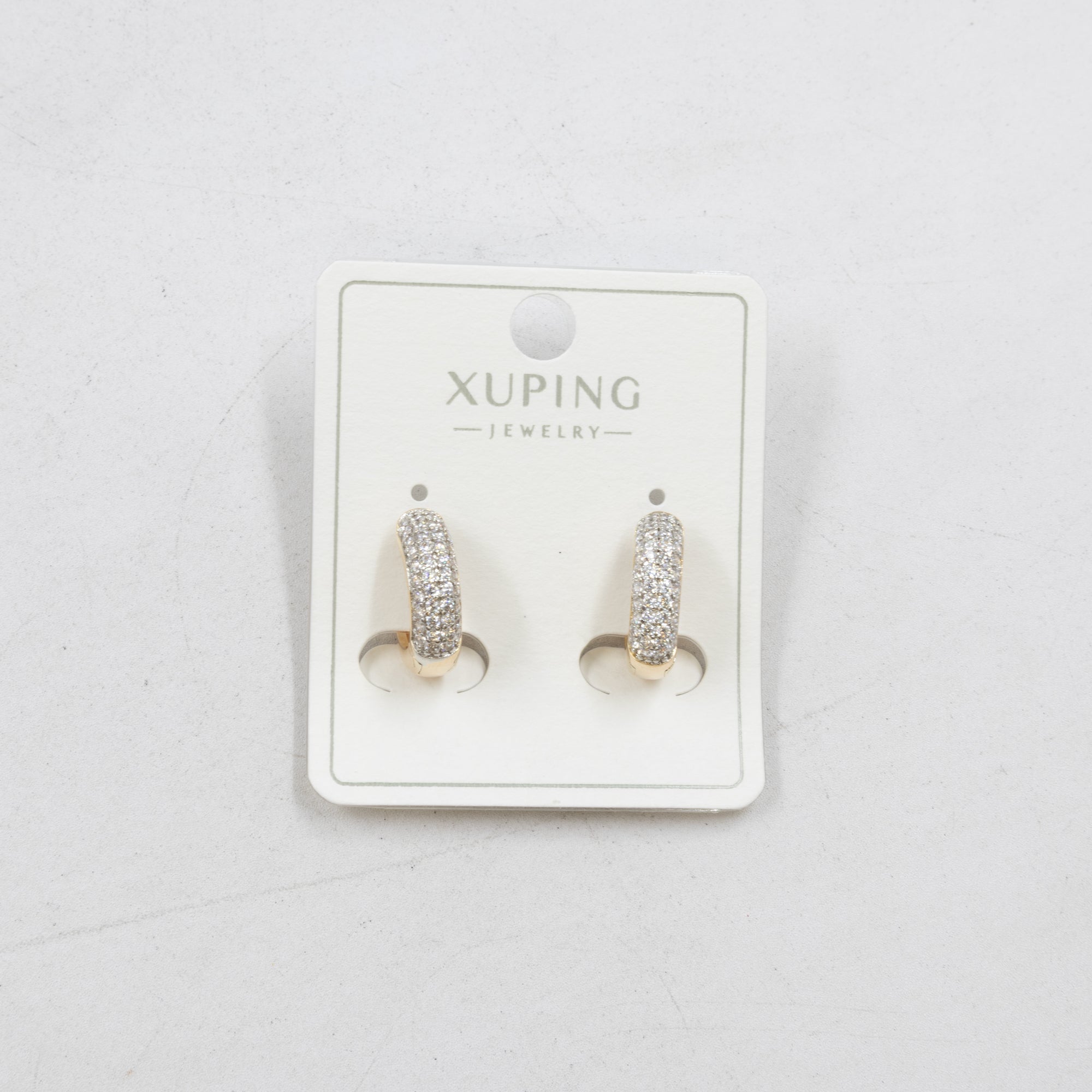 Aretes Dorados con Piedras Xuping M3 Oro Laminado