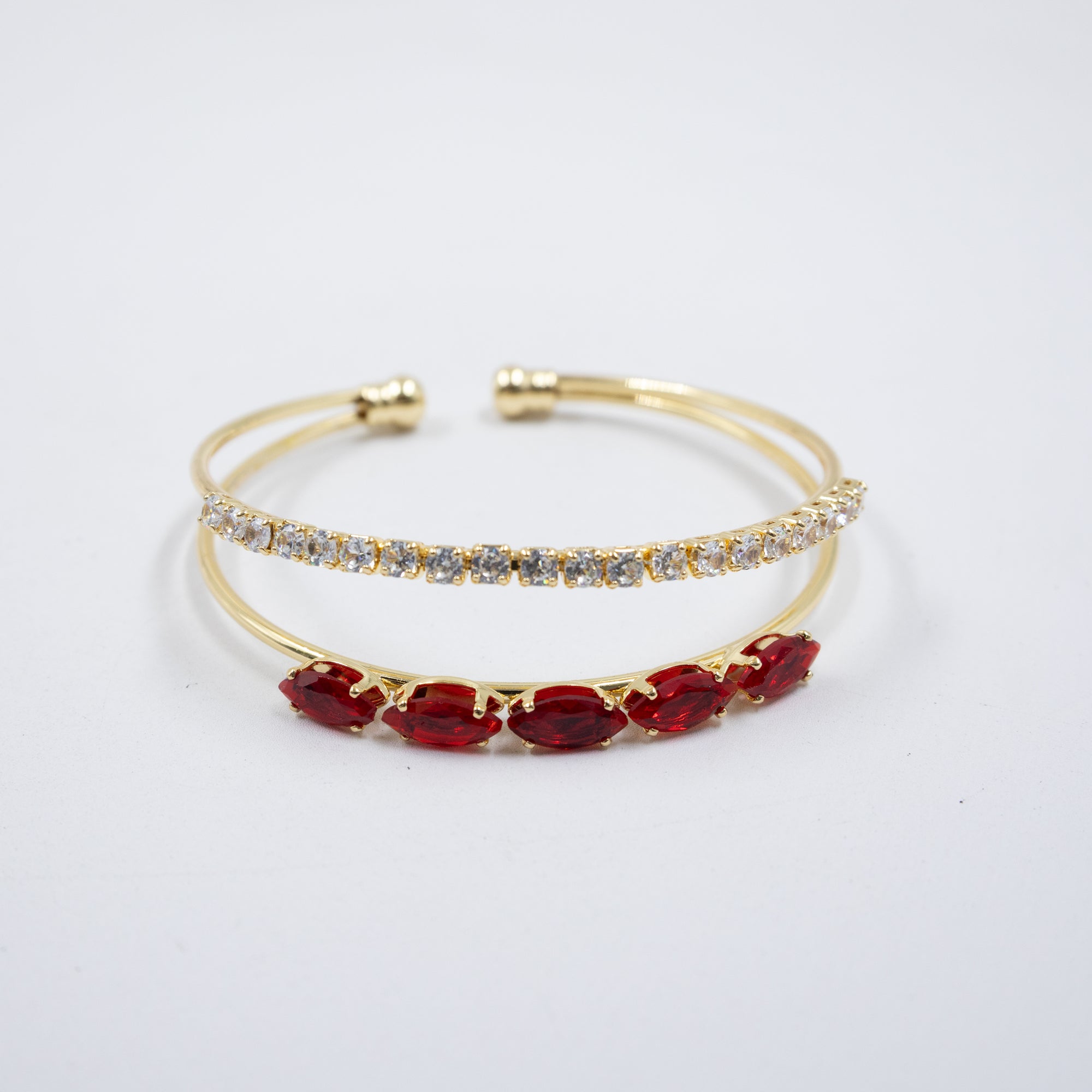 Pulsera dorada con piedras M2 Oro Laminado