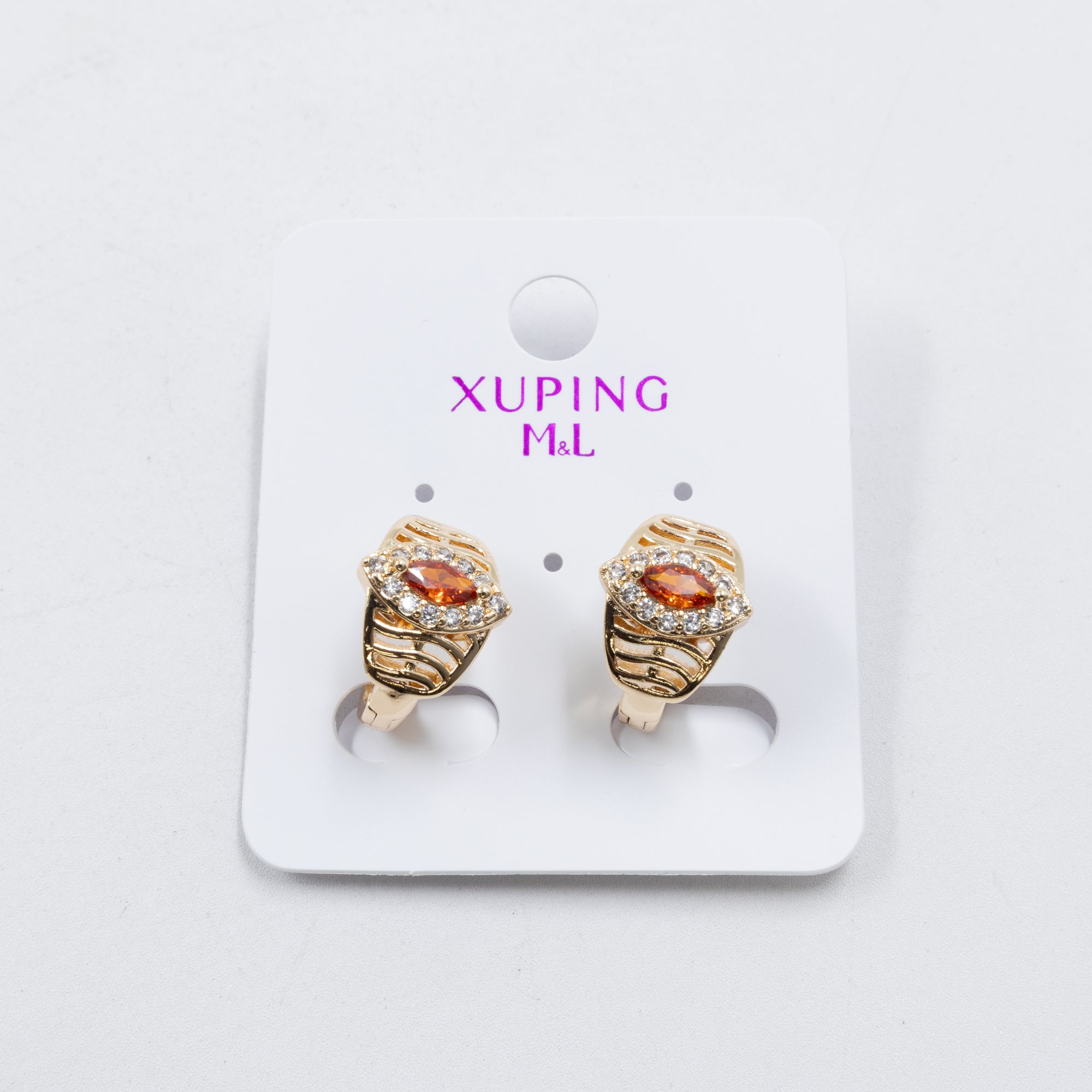 Aretes Dorados Xuping de Aro M3 Oro Laminado