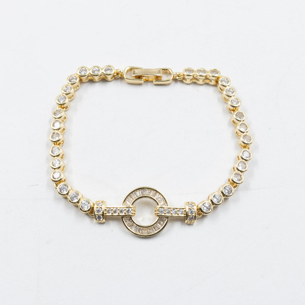 Pulseras Doradas con Piedras M7 Oro Laminado