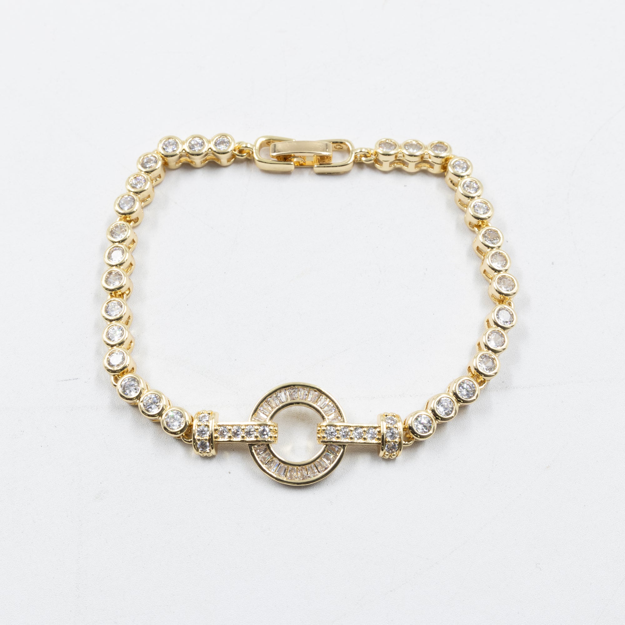 Pulseras Doradas con Piedras M7 Oro Laminado