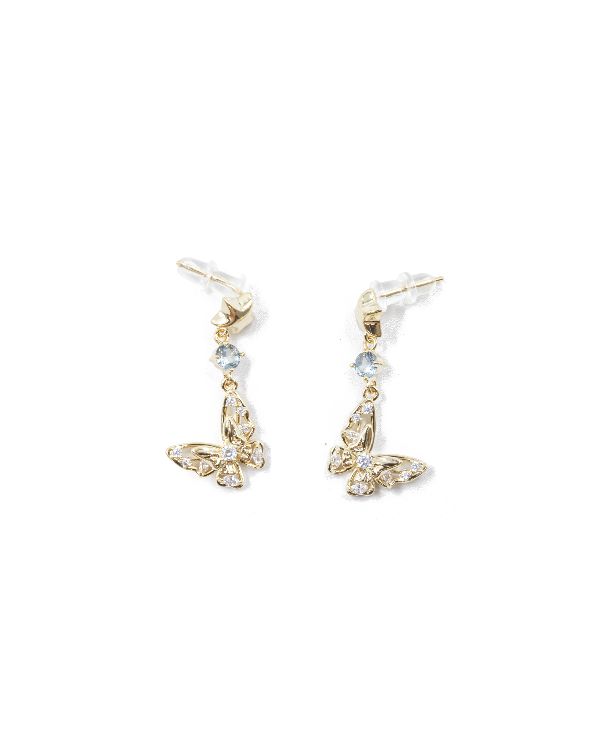 Aretes Largos Ansheli Dorados M8 Oro Laminado