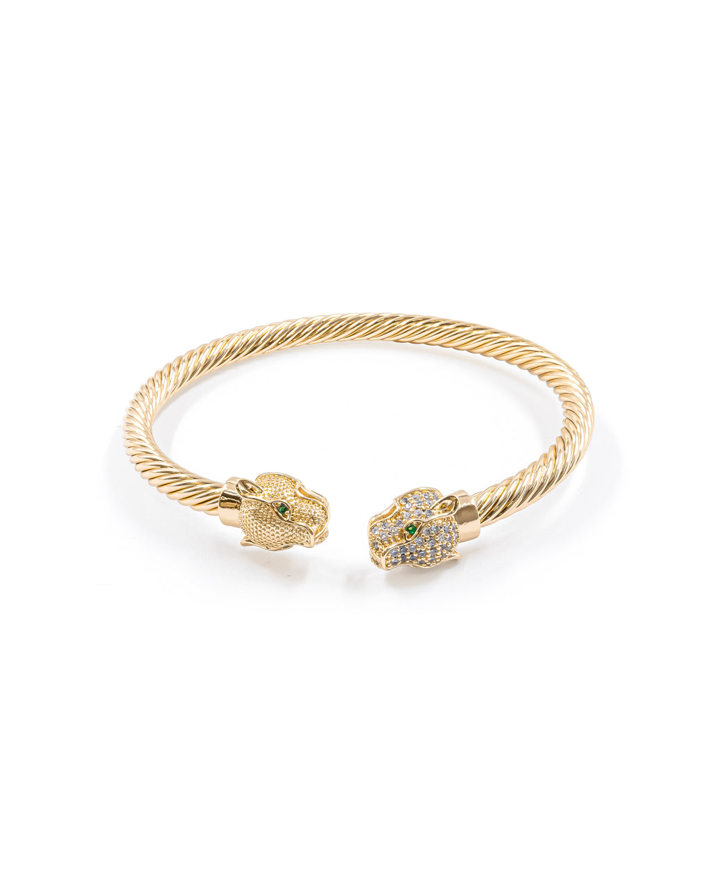 Brazalete Dorado con Piedras M8 Oro Laminado