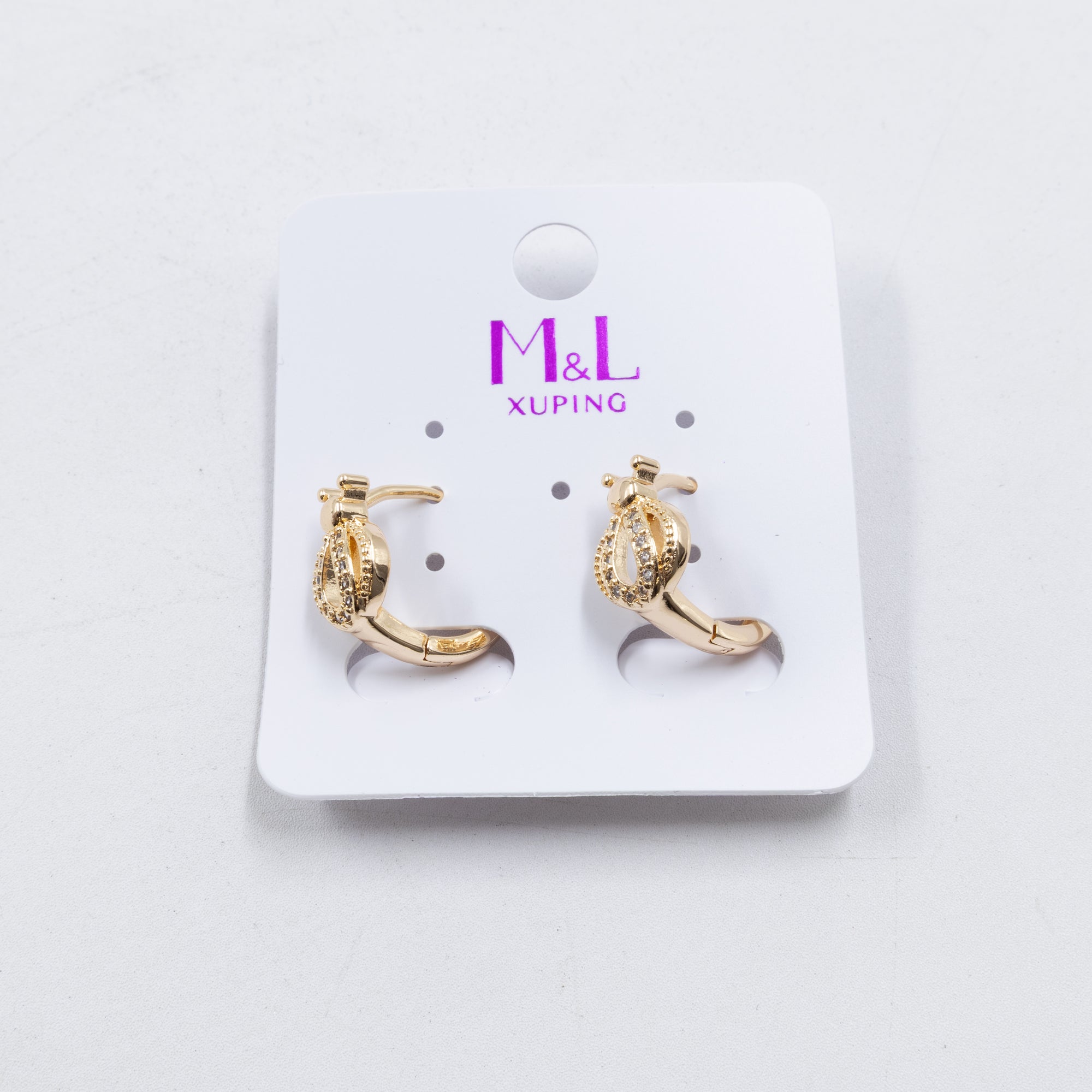 Aretes Dorados Xuping de Aro M2 Oro Laminado