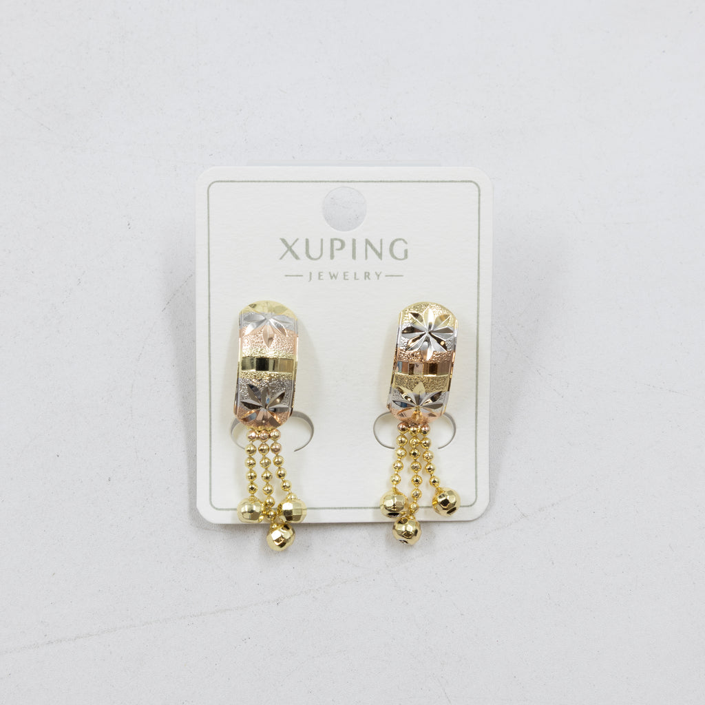 Aretes Oro Florentino Xuping M2 Oro Laminado
