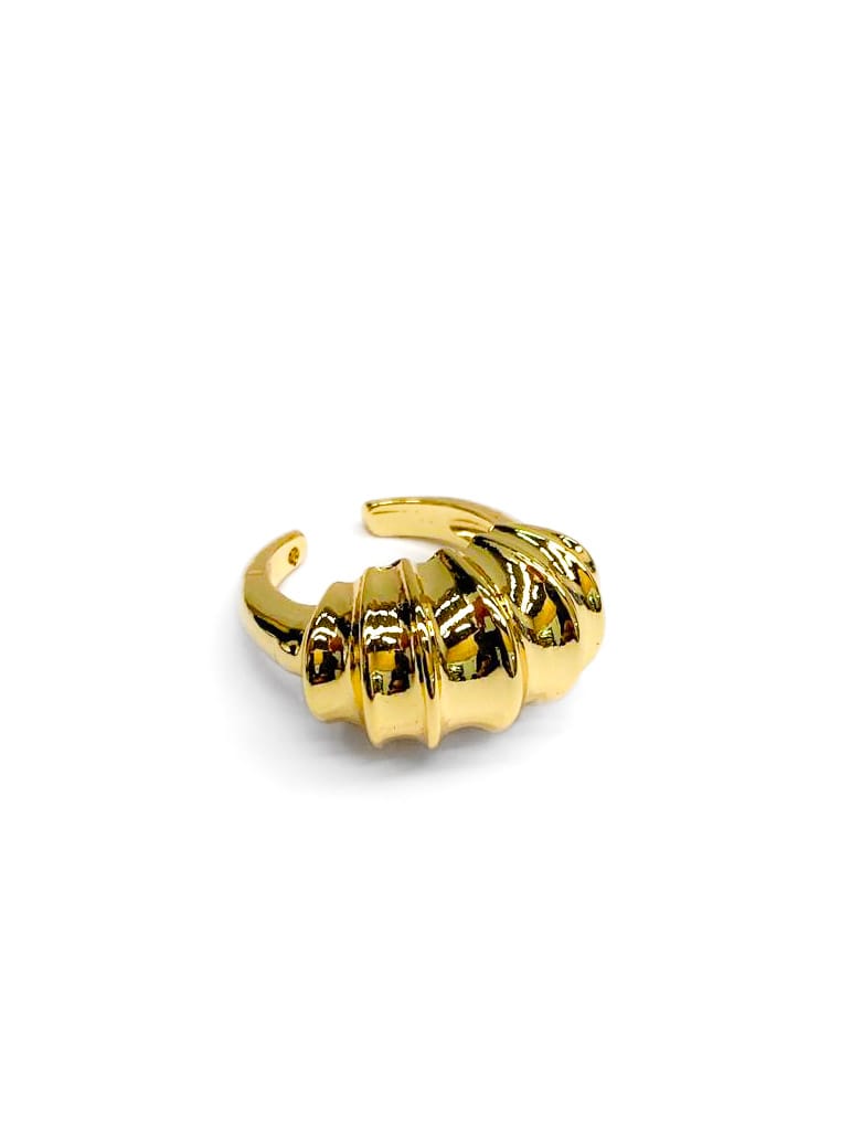 Anillo Dorado Liso Ajustable Oro Laminado