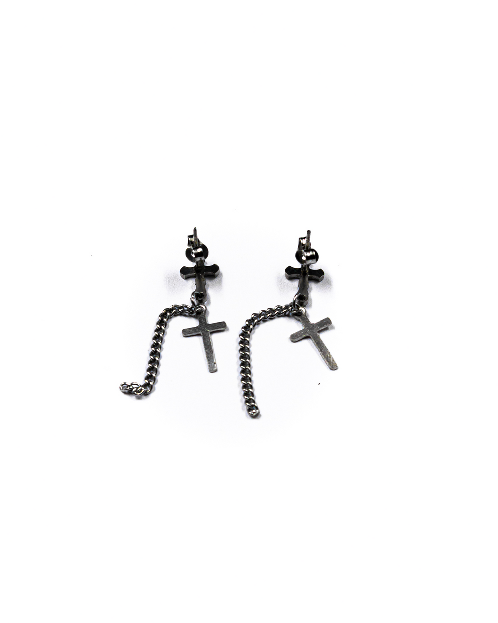 Aretes mariposa con dije colgante - M3 Acero Inoxidable