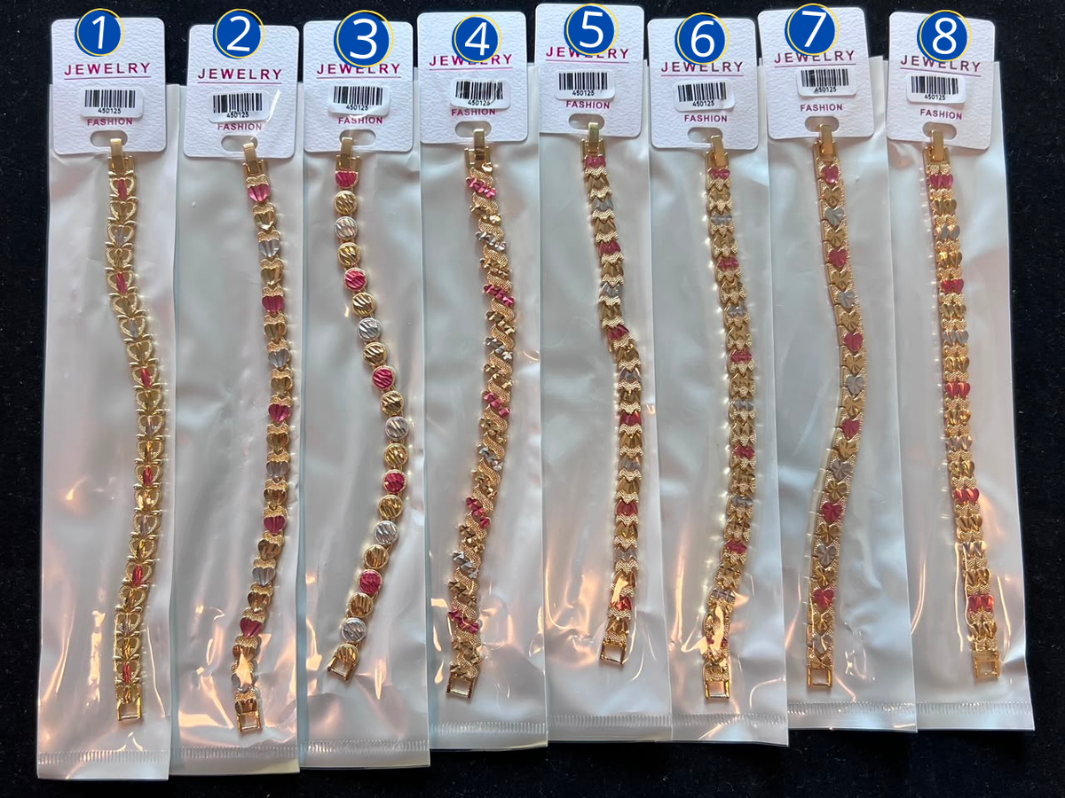 [13/AGOSTO/26] Pulsera Dorada de tres colores M7 Oro Laminado