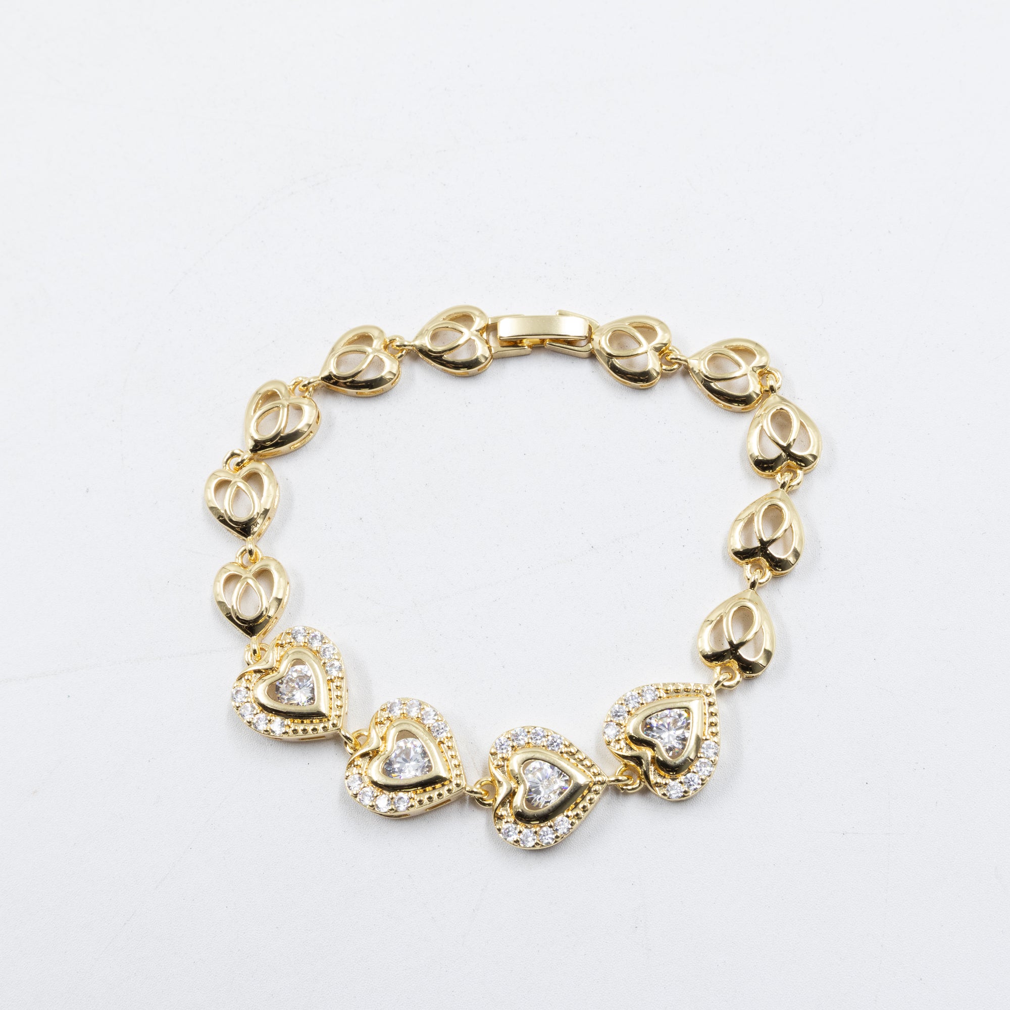 Cadenas de Pulseras Doradas con Piedras M5 Oro Laminado