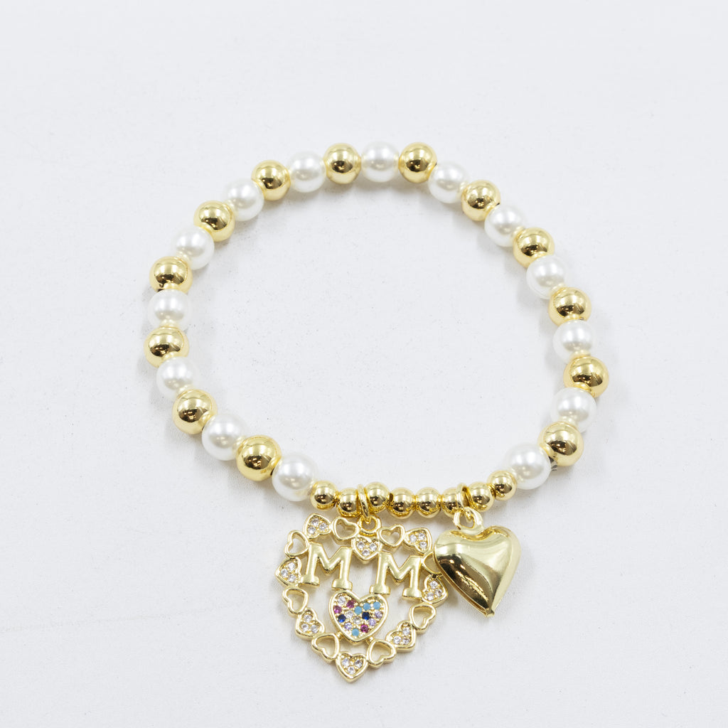 Pulsera con dije de Mamá M1 Oro Laminado 05/03/26