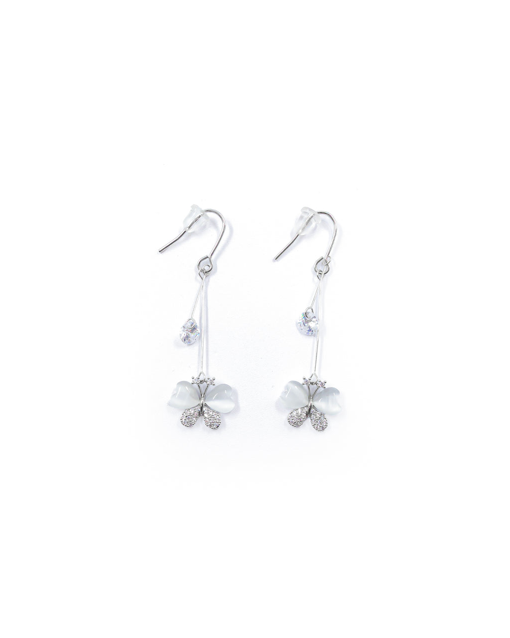 Aretes Largos Ansheli Plateados M15 Oro Laminado