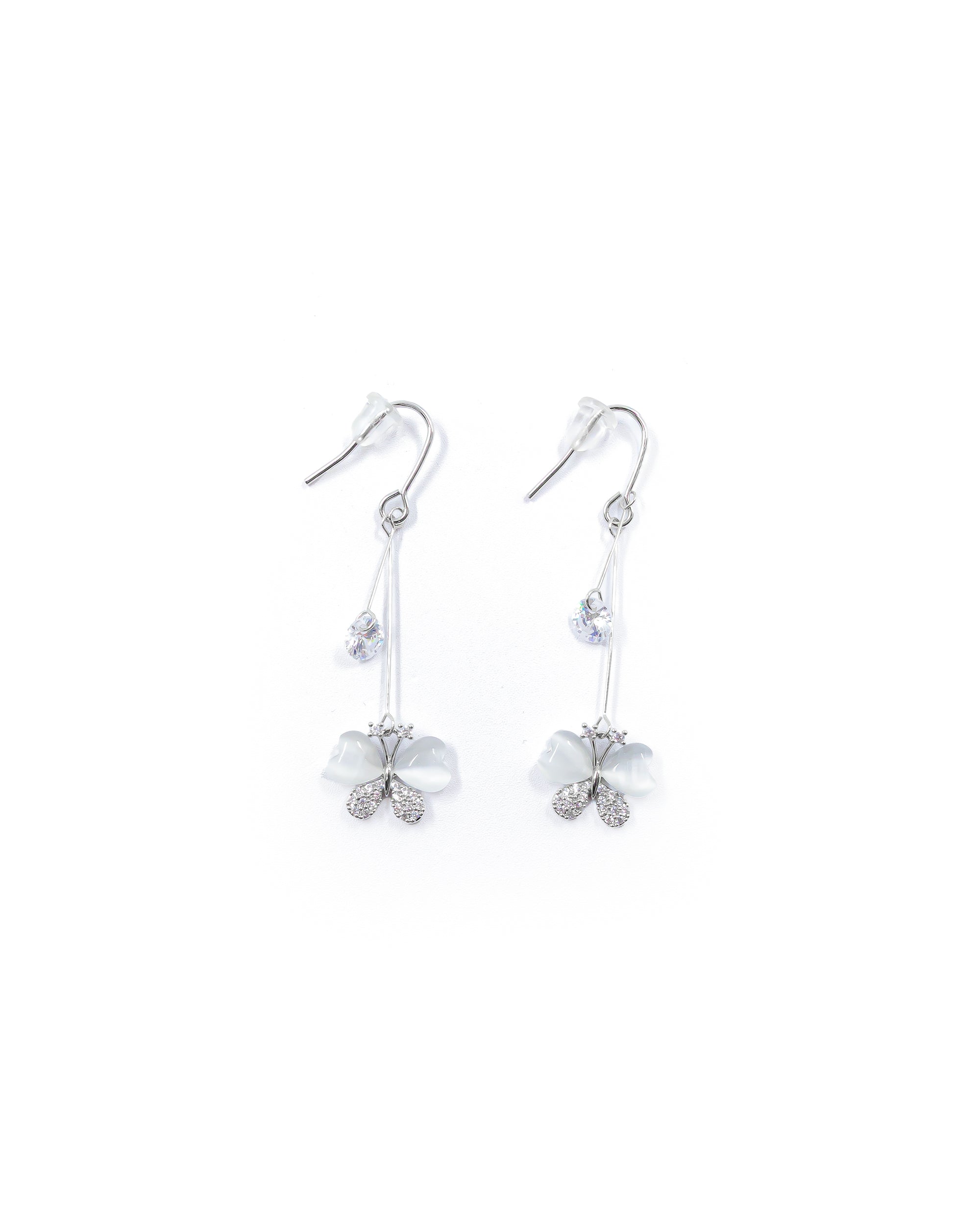 Aretes Largos Ansheli Plateados M15 Oro Laminado