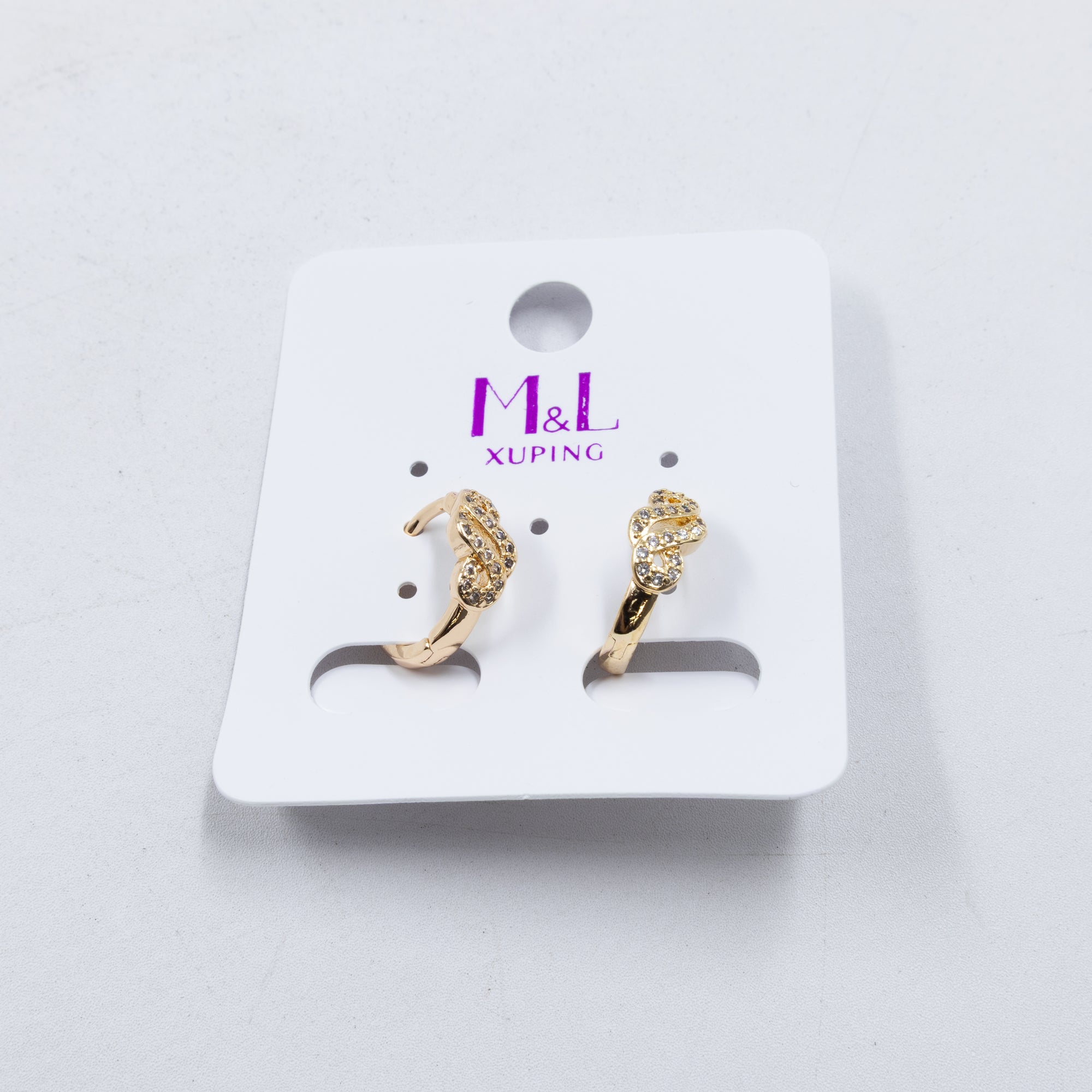 Aretes Dorados Xuping de Poste M4 Oro Laminado