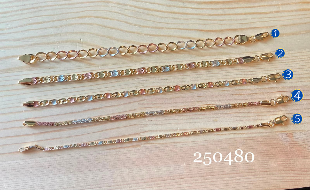 [12/SEPTIEMBRE/26] Pulseras Dorada con M4 Oro Laminado