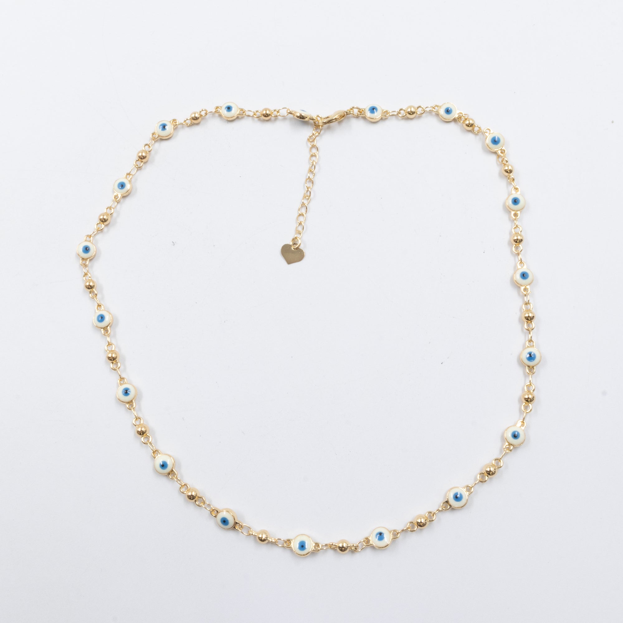 Collar Dorado de Ojo Turco M2 Oro Laminado