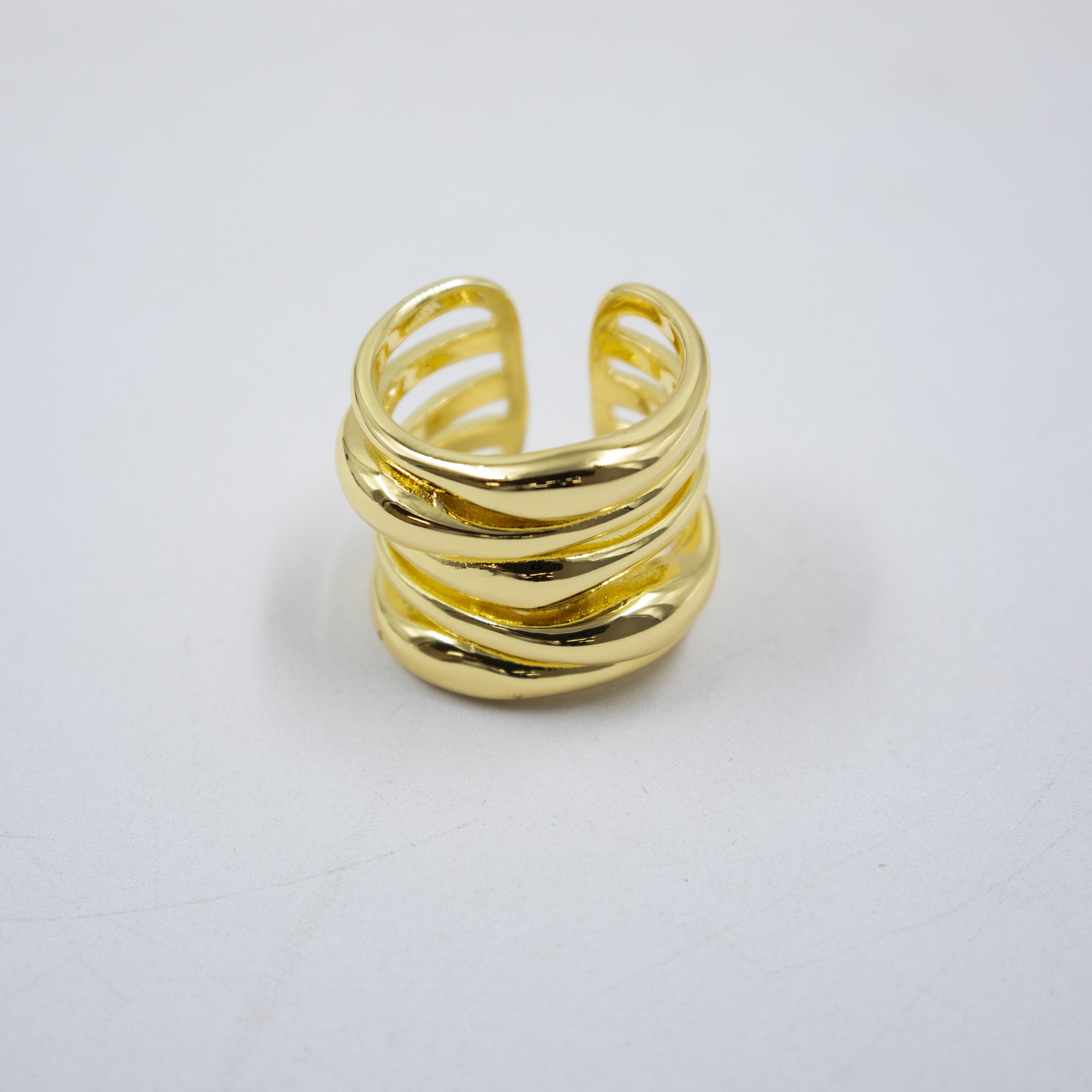 Anillos Dorados Ajustables Chunkys M1 Oro Laminado