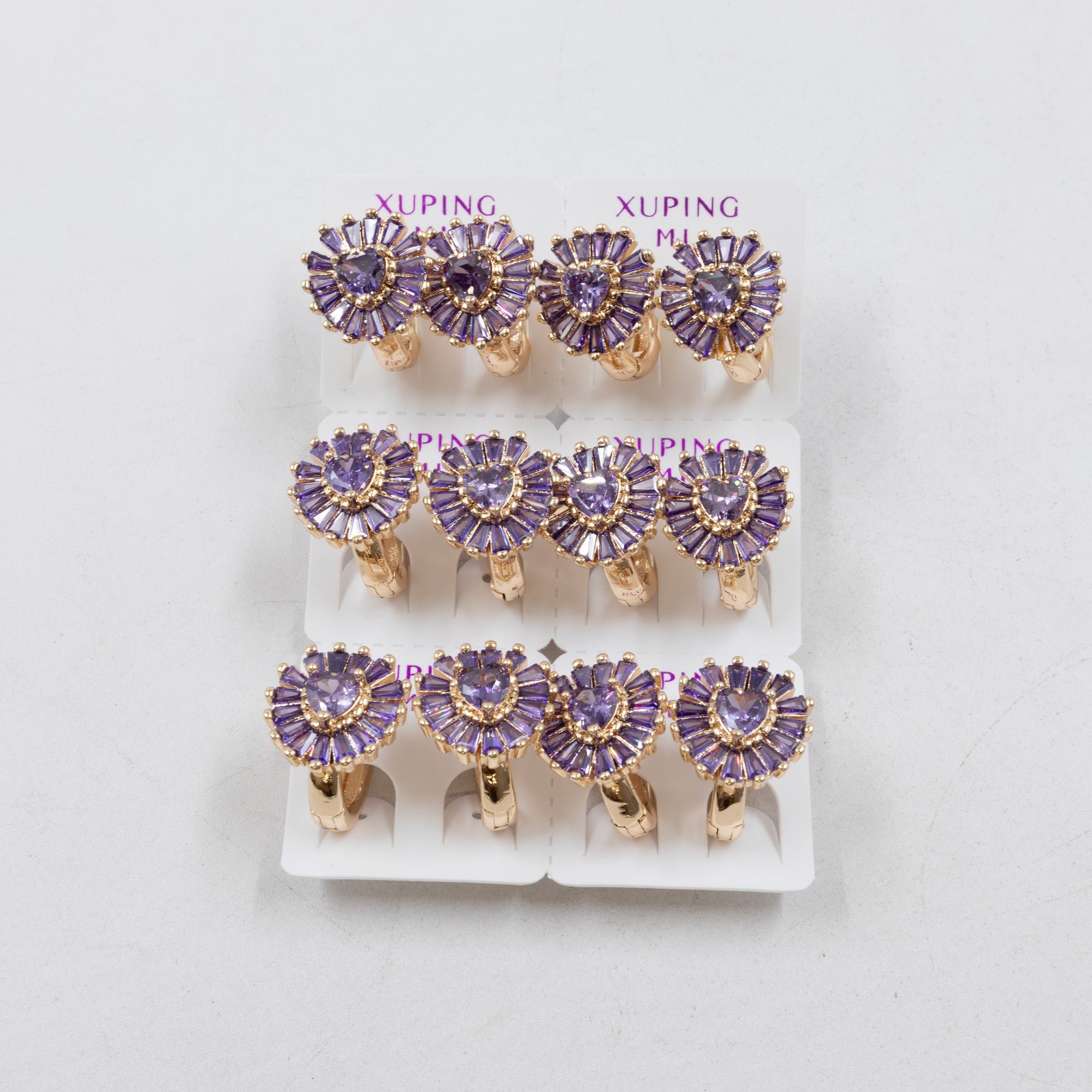 Paquete de 6 pares de Aretes Xuping Dorado M1 Oro Laminado